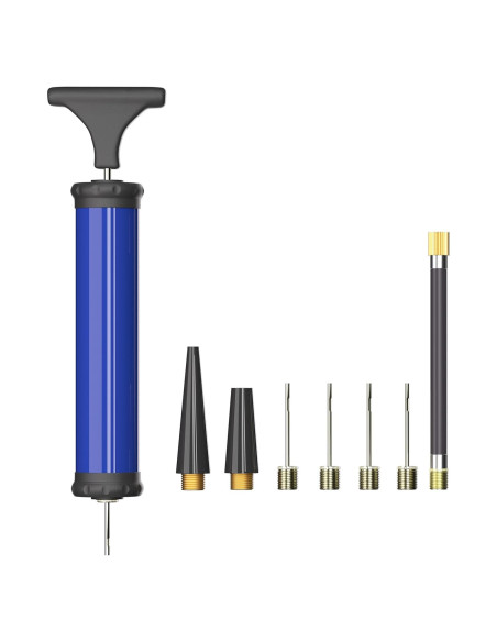 Bomba de Pelotas Manual HDNNC Azul con Agujas y Boquillas