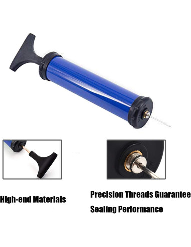 Bomba de Pelotas Manual HDNNC Azul con Agujas y Boquillas