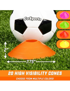 Conos de Entrenamiento GoSports - Paquete de 20 - Agilidad 2
