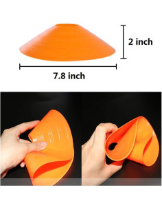 Conos de Fútbol YOQXHY 50 Pcs Plástico 5 Colores para Entrenamiento 2