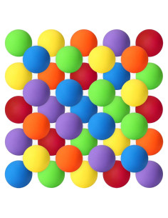 Sosation 36 Pelotas de Lacrosse Goma Suave 6.35 cm Multicolor