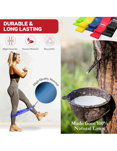 Bandas de Resistencia ZYNFIT - 5 Niveles para Ejercicio y Terapia