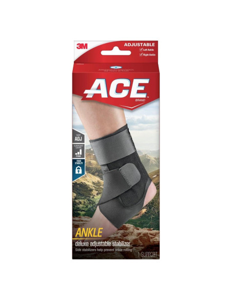 Estabilizador de Tobillo Deluxe ACE Ajustable Negro 1 Paquete
