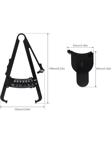Juego de Calibrador de Grasa Corporal y Cinta Métrica 1.5m