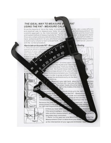 Juego de Calibrador de Grasa Corporal y Cinta Métrica 1.5m