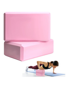 Bloques de Yoga Septo 2 Pcs Rosa 22.86x15.24x7.62cm EVA