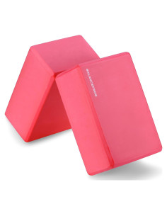Juego de 2 Bloques de Yoga Fitvids GoYoga Rojo 22.86x15.24x10.16 cm