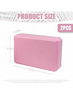 Bloques de Yoga Septo 2 Pcs Rosa 22.86x15.24x7.62cm EVA 2