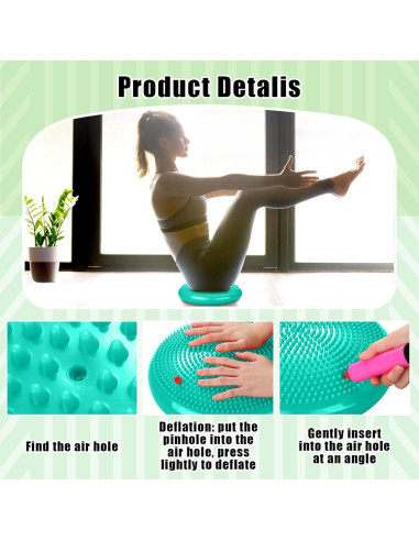 Cojín Wobble Silipull 34.5 cm 2 Pcs para Mejora de Postura