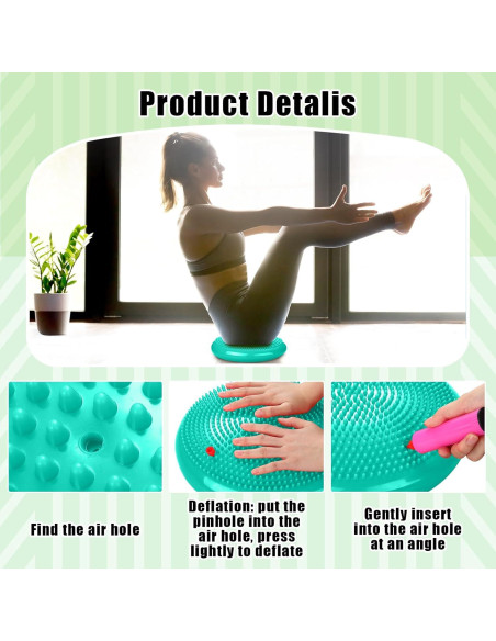 Cojín Wobble Silipull 34.5 cm 2 Pcs para Mejora de Postura