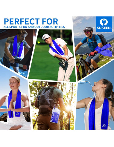 Toalla Enfriadora Sukeen 101.6x30.5cm Microfibra Reutilizable