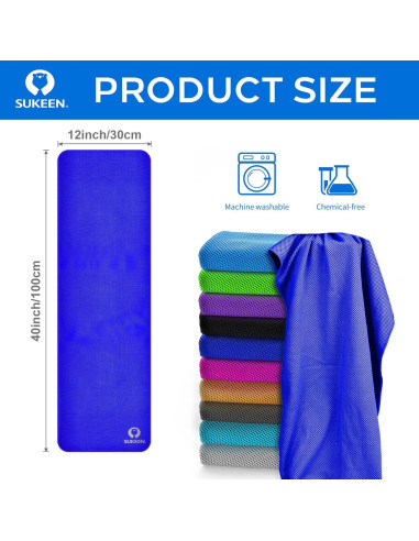 Toalla Enfriadora Sukeen 101.6x30.5cm Microfibra Reutilizable