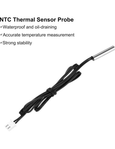 Sonda de Sensor de Temperatura NTC uxcell 5K Acero Inoxidable 40cm