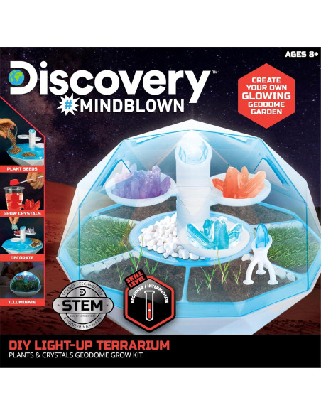 Terrario LED DIY Discovery Geodome con Cristales y Semillas