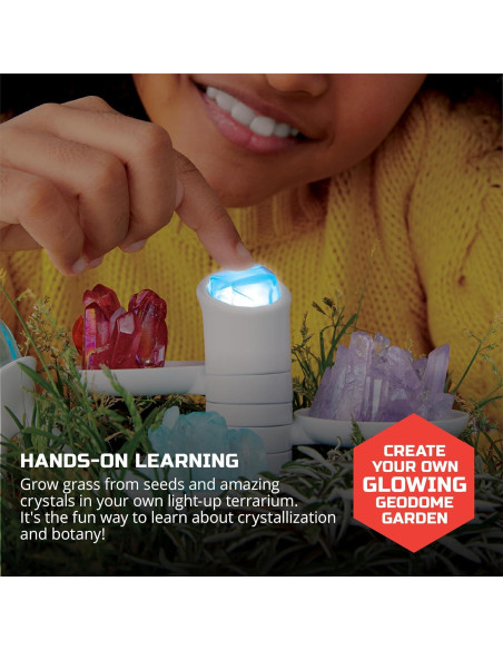 Terrario LED DIY Discovery Geodome con Cristales y Semillas