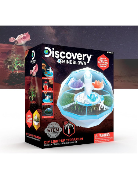 Terrario LED DIY Discovery Geodome con Cristales y Semillas