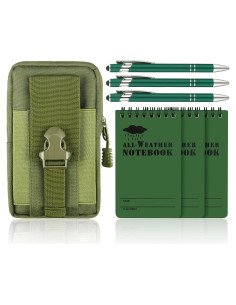 Kit de Cuadernos Impermeables Aecsze - 7 Piezas Verde