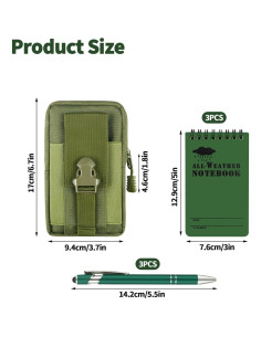 Kit de Cuadernos Impermeables Aecsze - 7 Piezas Verde 2