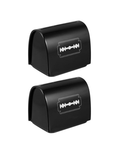 Contenedor de Cuchillas Desechables Uonlytech 2 Pcs Hierro Negro
