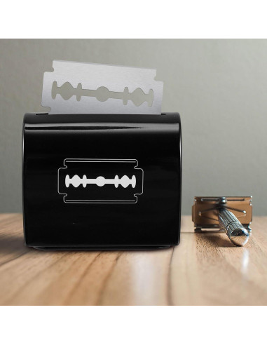 Contenedor de Cuchillas Desechables Uonlytech 2 Pcs Hierro Negro