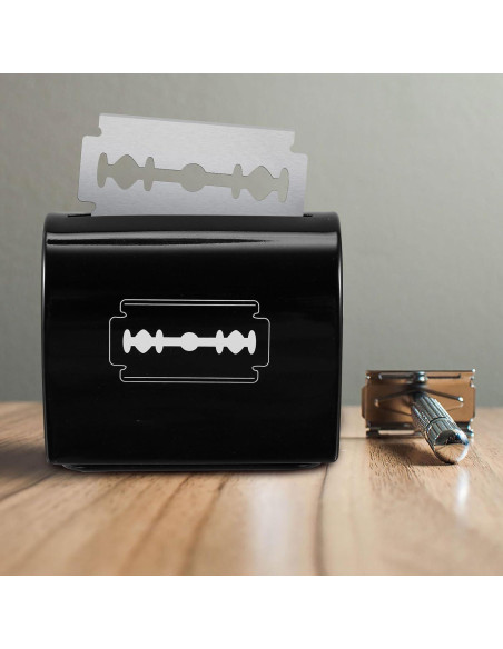 Contenedor de Cuchillas Desechables Uonlytech 2 Pcs Hierro Negro