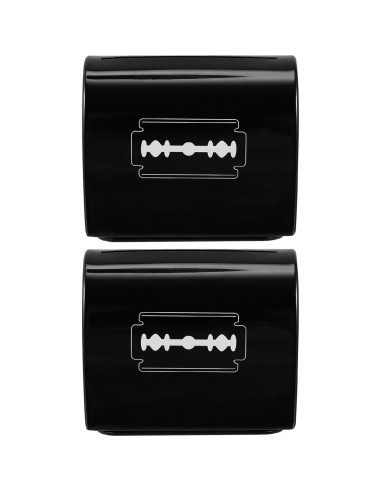 Contenedor de Cuchillas Desechables Uonlytech 2 Pcs Hierro Negro
