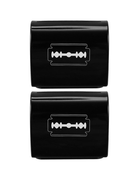 Contenedor de Cuchillas Desechables Uonlytech 2 Pcs Hierro Negro