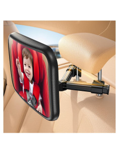 Espejo de Coche para Bebé Lamicall 32.5 cm Irrompible 360