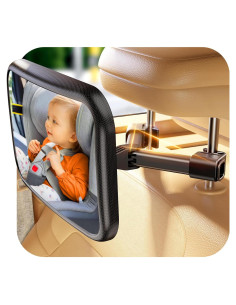 Espejo de Coche para Bebé TAZENI con Clip de Gancho 15