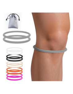 2 Bandas Patelares GREBIKE para Alivio Dolor Rodilla - Gris