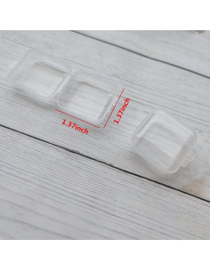 20 Cajas de Joyería Mini Transparentes Honkenda 3.48x3.48 cm 2