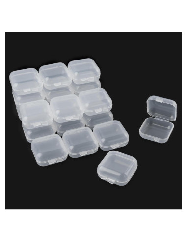 AUEAR Mini Cajas de Almacenamiento Cuadradas 40 Piezas 3.56cm
