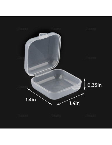 AUEAR Mini Cajas de Almacenamiento Cuadradas 40 Piezas 3.56cm