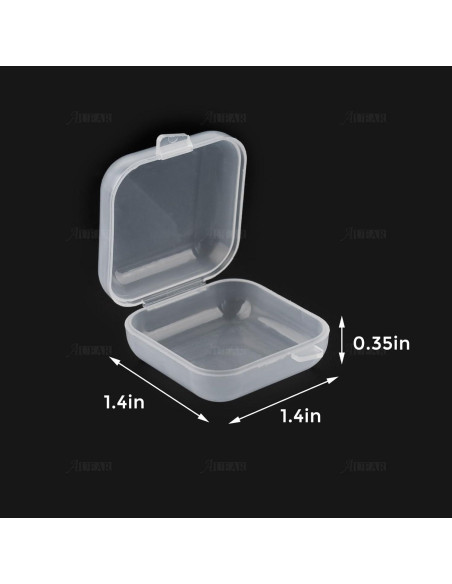 AUEAR Mini Cajas de Almacenamiento Cuadradas 40 Piezas 3.56cm