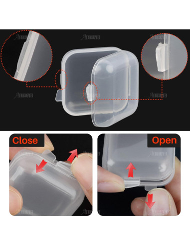 AUEAR Mini Cajas de Almacenamiento Cuadradas 40 Piezas 3.56cm