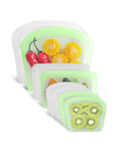 Bolsas de Silicona Reutilizables DGitaor 8 Piezas 414ml y 828ml