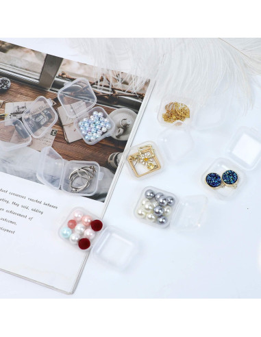 AUEAR Mini Cajas de Almacenamiento Cuadradas 40 Piezas 3.56cm