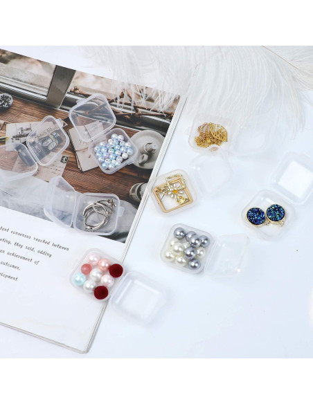 AUEAR Mini Cajas de Almacenamiento Cuadradas 40 Piezas 3.56cm