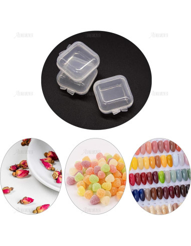 AUEAR Mini Cajas de Almacenamiento Cuadradas 40 Piezas 3.56cm