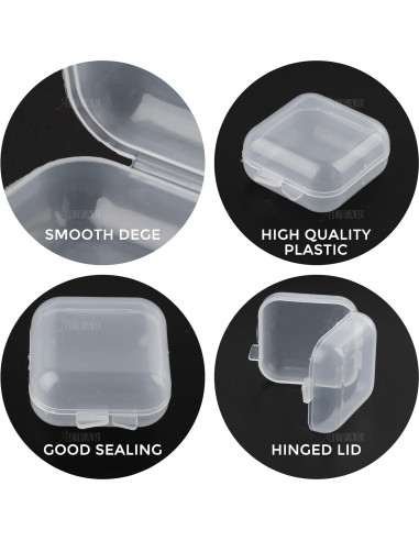 AUEAR Mini Cajas de Almacenamiento Cuadradas 40 Piezas 3.56cm