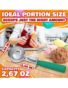 Cucharón de Helado Reluen 79g Acero Inoxidable Antideslizante 2