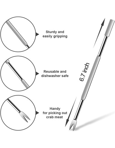 Juego de 8 Garras y Picos de Acero Inoxidable HLARTNET