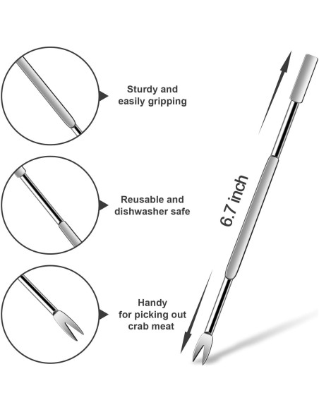 Juego de 8 Garras y Picos de Acero Inoxidable HLARTNET