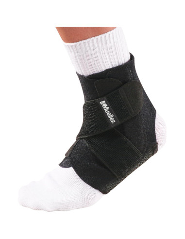 Tobillera Ajustable MUELLER para Esguinces y Artritis - Negro