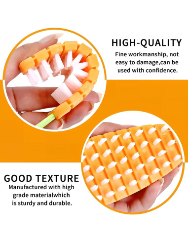 Cepillo de Verduras Zyvoreliax Antideslizante Naranja 2 Piezas