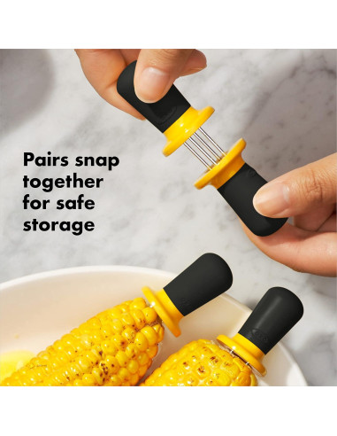 Set de Sujetadores de Maíz OXO Good Grips 8 Piezas Amarillo