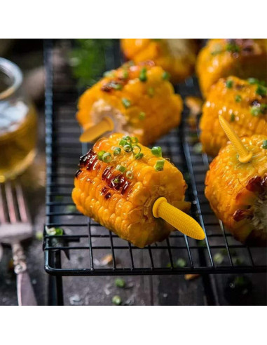 Soportes para Mazorcas de Maíz Kadden - Acero Inoxidable 20 Piezas