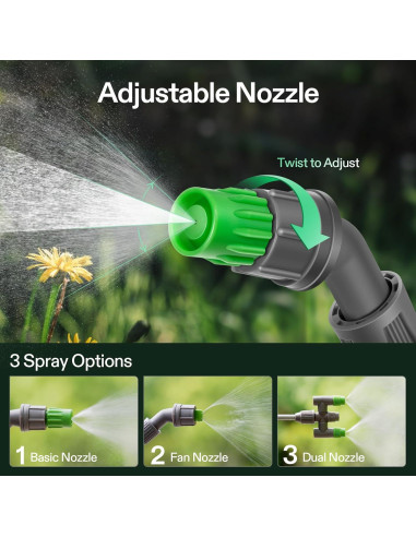 Pulverizador de Bomba VIVOSUN 5L con 3 Boquillas Ajustables