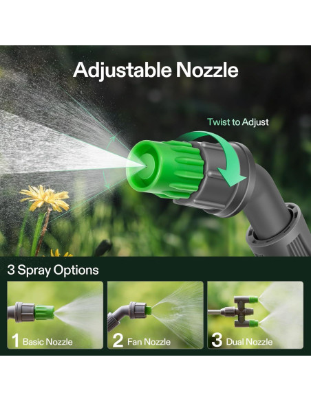 Pulverizador de Bomba VIVOSUN 5L con 3 Boquillas Ajustables