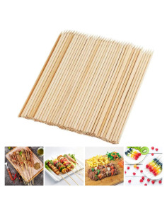 Palitos de Bambú Fu Store 20.32 cm 100pcs para BBQ y Manualidades